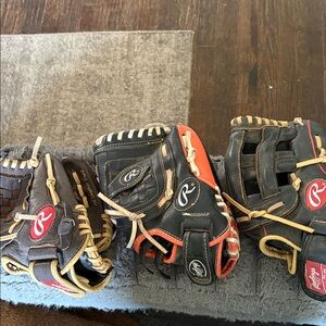 3 youth Rawlings game-ready gloves for your little one as they grow!